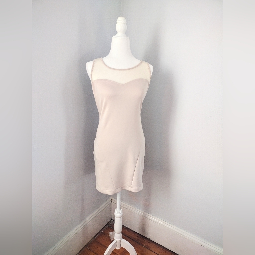 C Luce Bridge Beige Cocktail Dress Size Large